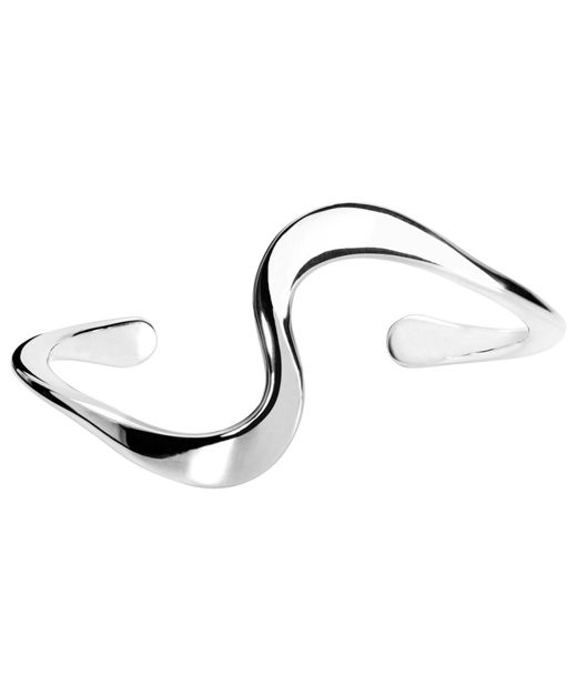 Böljande armring i äkta silver