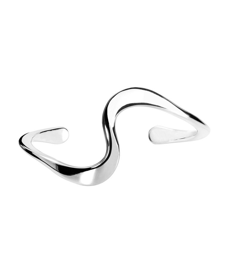 Böljande armring i äkta silver