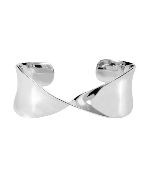 Bred armring i äkta silver