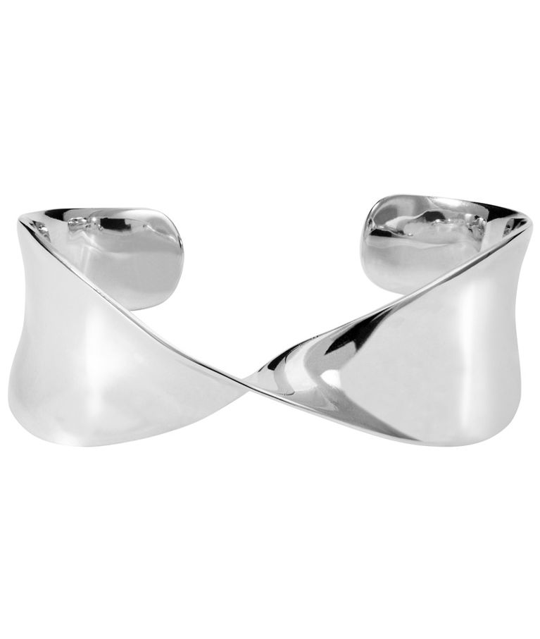 Bred armring i äkta silver