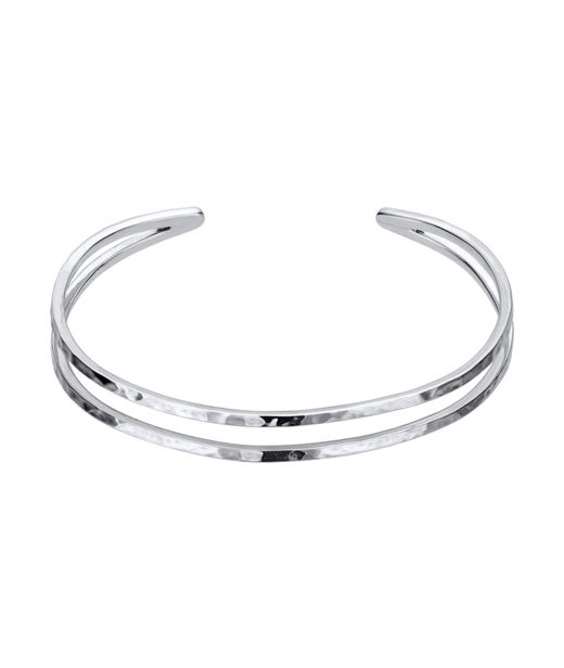 Hamrad armring i äkta silver