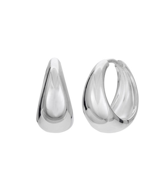 Chunky creoler i äkta silver