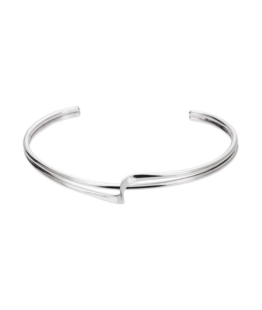 Vriden armring i äkta silver