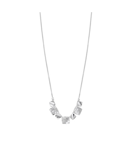 Halsband i äkta silver med kvadrater