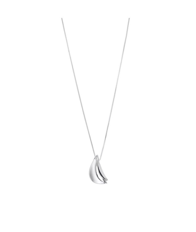 Halsband löv i äkta silver
