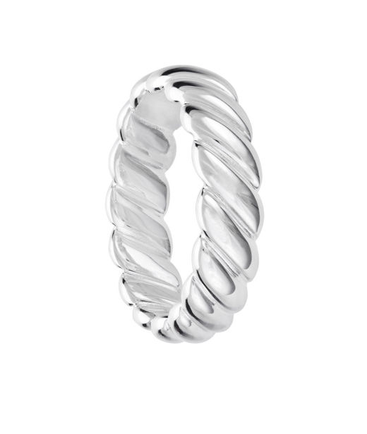 Ring i äkta silver med mönster