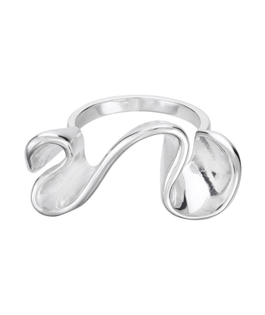 Ring i äkta silver med vågig form