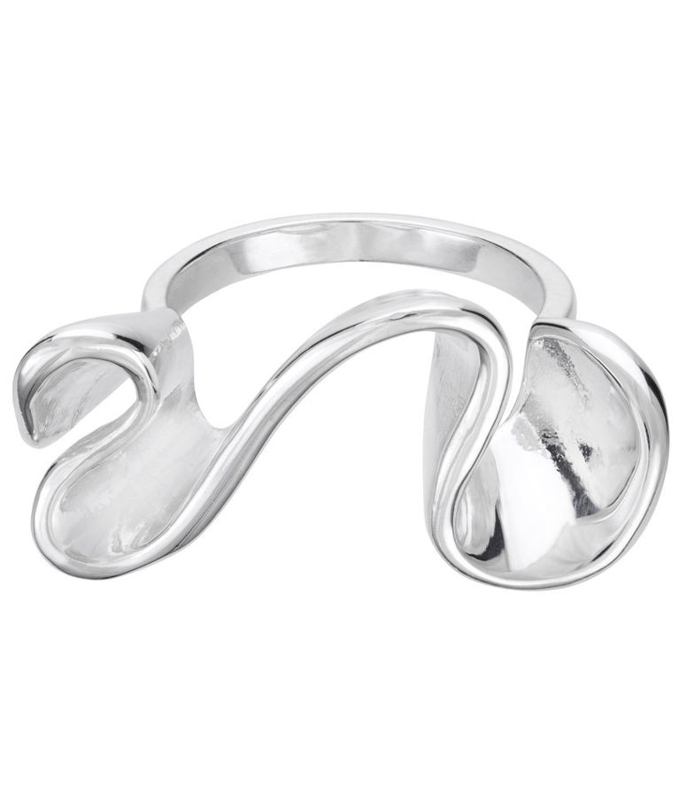 Ring i äkta silver med vågig form