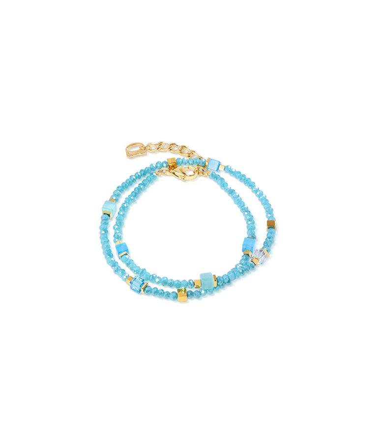 Stålarmband Joyful Turquoise gold