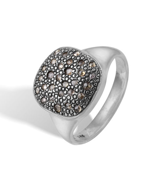 Silverring Frida Signet Pavé R0,57 925s