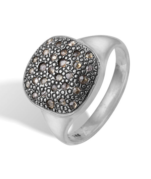 Silverring Frida Signet Pavé R0,57 925s