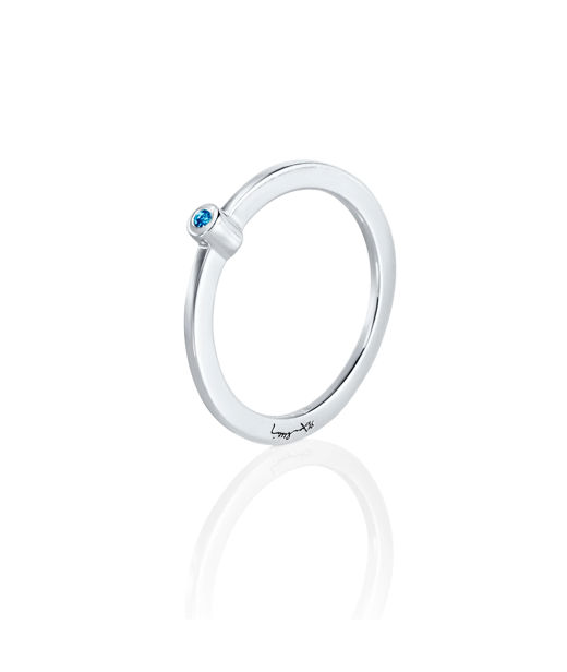 Silverring Micro Blink - Blue Topaz