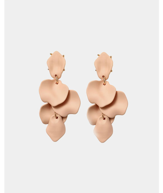 Plastörhänge Leaf Matt Nude Pink