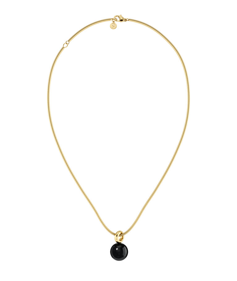Stålhalsband Aura L Black Gold SU26