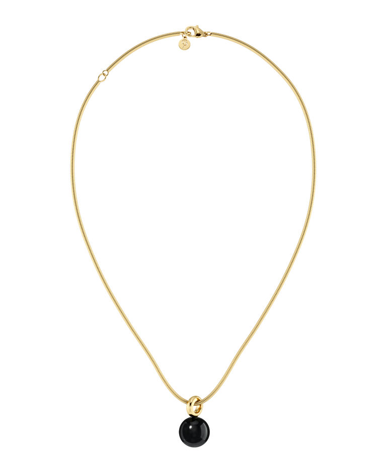 Stålhalsband Aura L Black Gold SU26