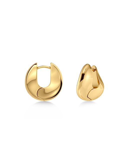 Stålörhänge Azura Hoops S Gold SU26