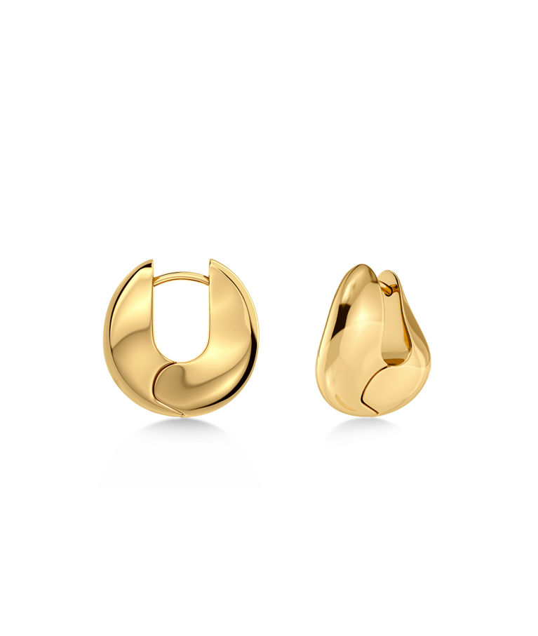 Stålörhänge Azura Hoops S Gold SU26