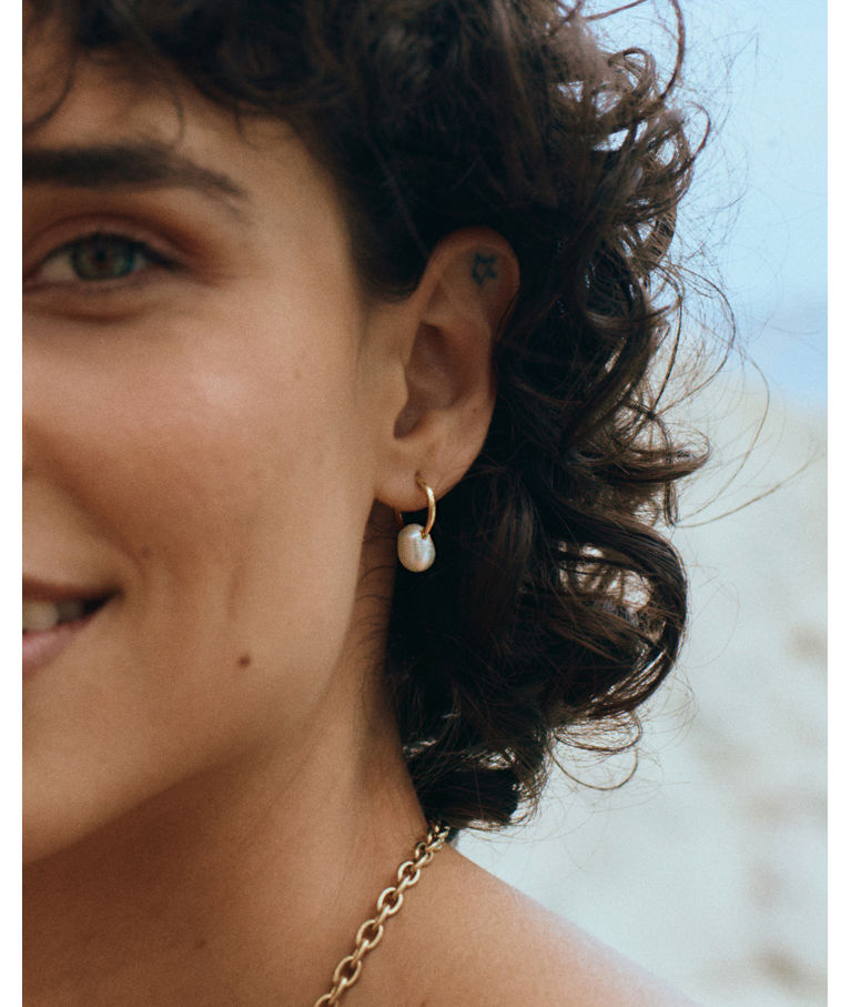 Stålörhänge Breeze Hoops S Gold SU26