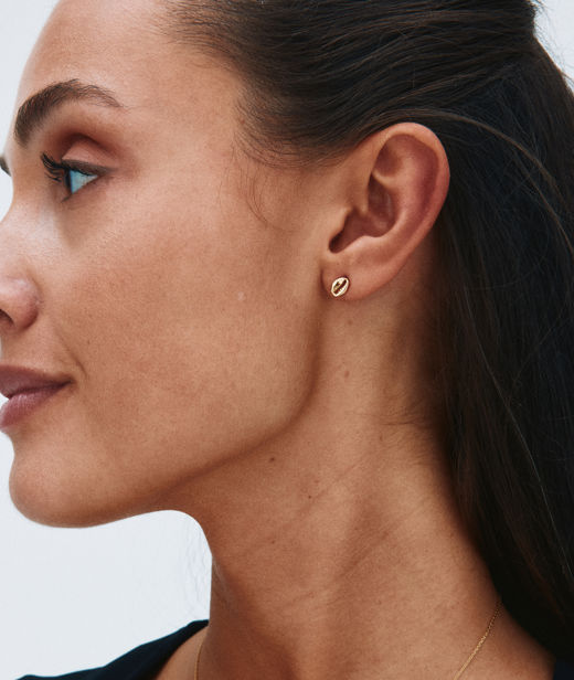 Stålörhänge Coastal Studs Gold SU26