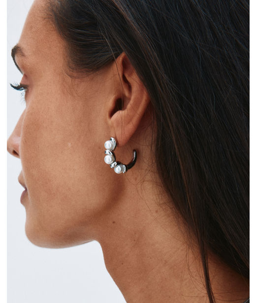 Stålörhänge Margot Hoops L Steel SU26