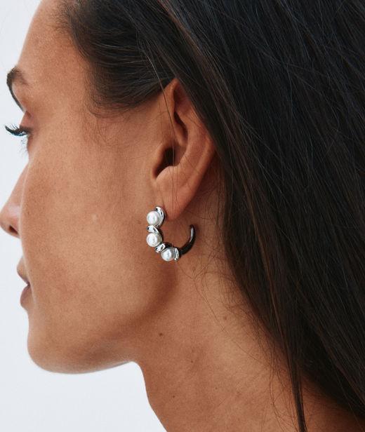 Stålörhänge Margot Hoops L Steel SU26
