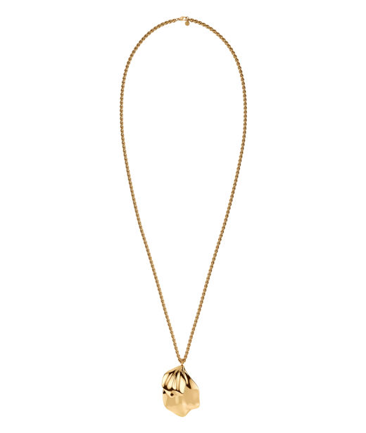 Stålhalsband Petal L Gold SU26
