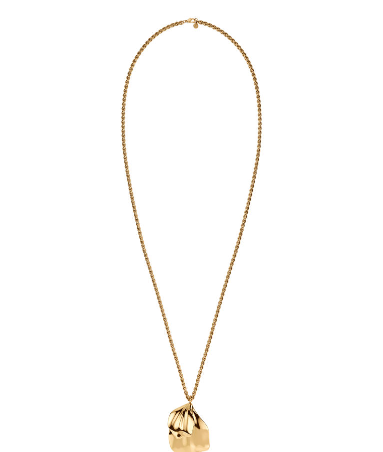 Stålhalsband Petal L Gold SU26