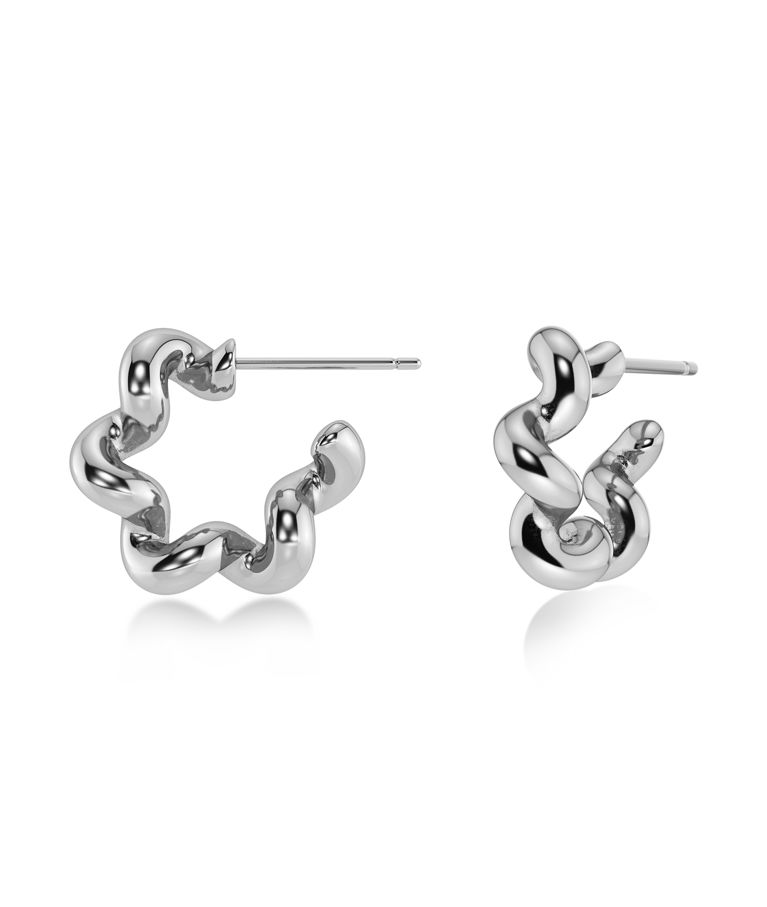 Stålörhänge Spiral Hoops S Steel SU26