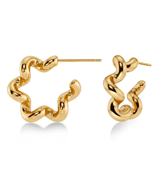 Stålörhänge Spiral Hoops L Gold SU26