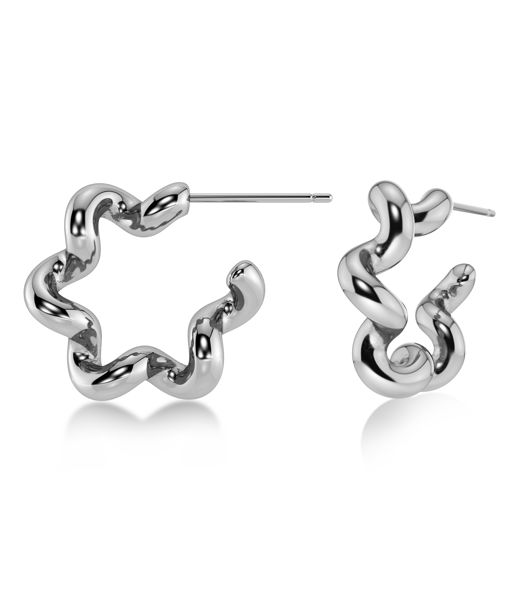 Stålörhänge Spiral Hoops L Steel SU26