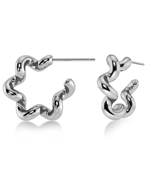 Stålörhänge Spiral Hoops L Steel SU26