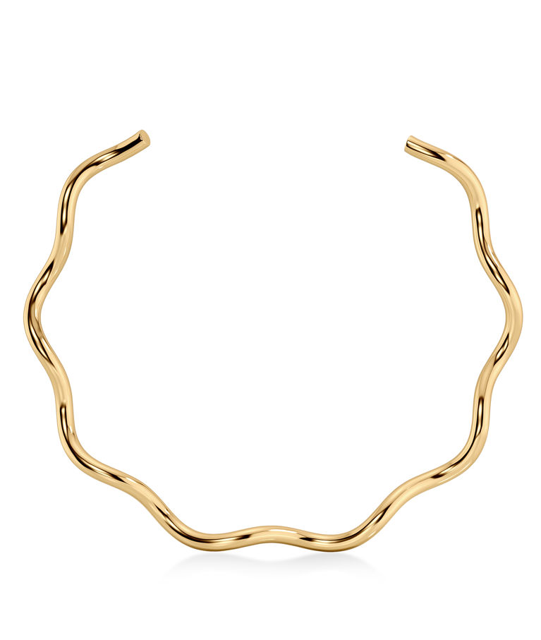 Stålhalsband Spiral Collier Gold SU26