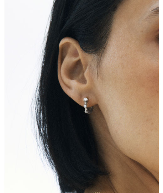 Stålörhänge Teeny Hoops Steel SU26