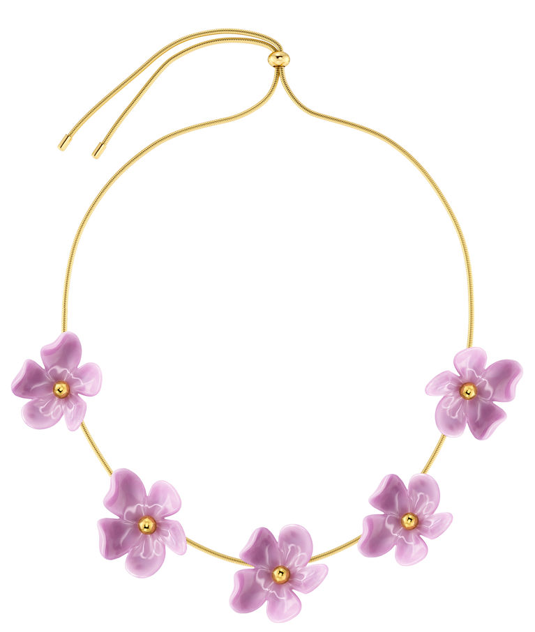 Stålhalsband Wildflower Fuchsia Gold SU26