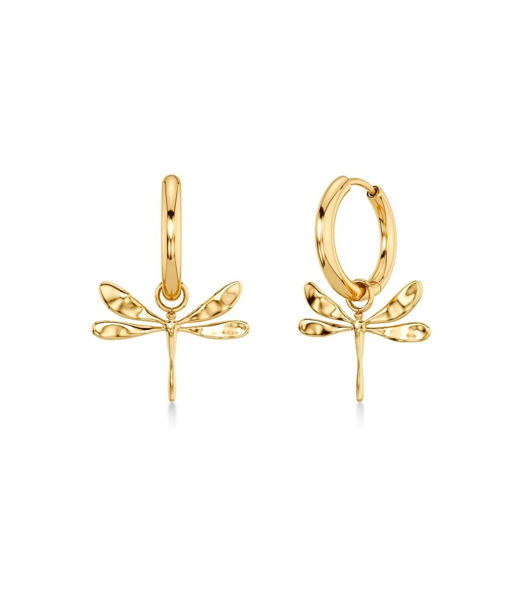 Stålörhänge Dragonfly Hoops Gold SU26