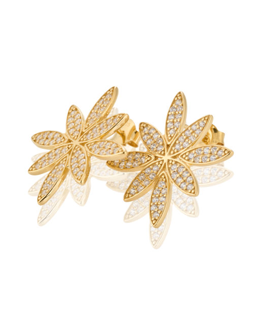 Silverörhänge Ellipse Flower Sparkling fg