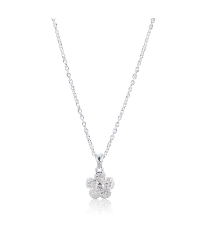 Silverhalsband Rose Sparkling