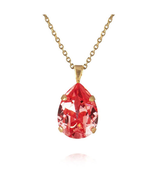 Mässingshalsband MINI DROP ROSE PEACH GOLD
