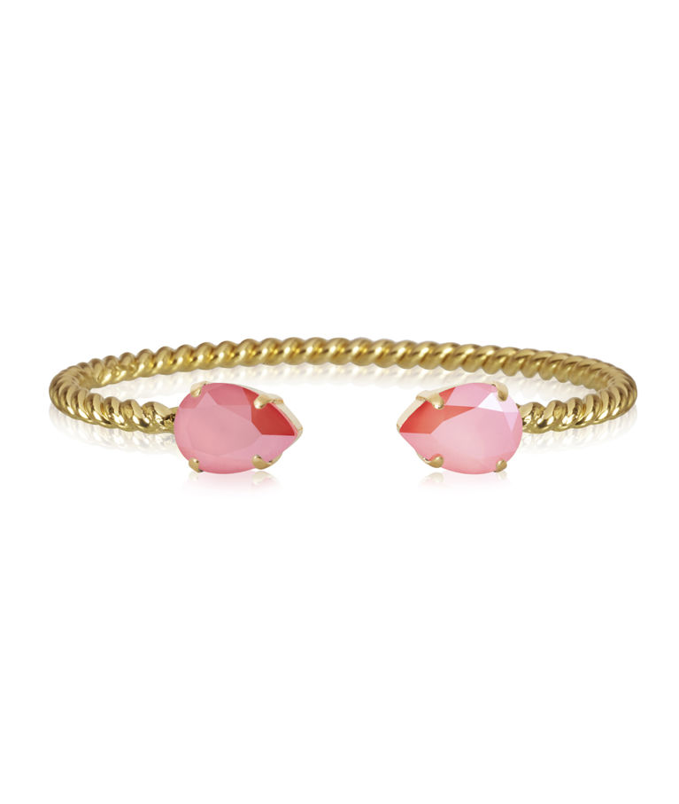 Mässingsarmband MINI DROP LIGHT CORAL GOLD