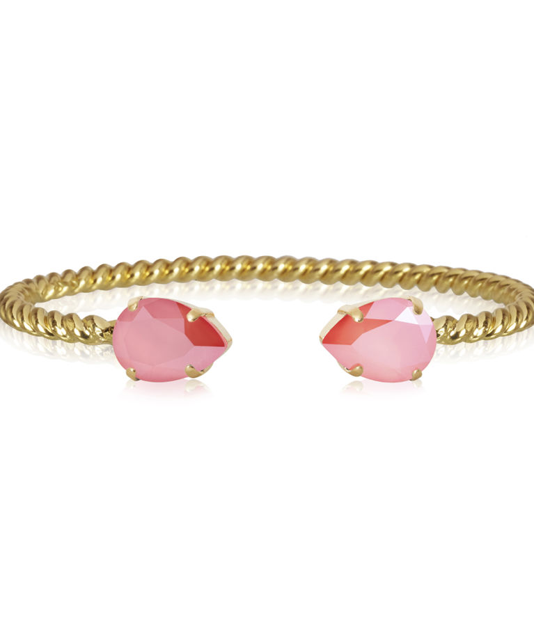 Mässingsarmband MINI DROP LIGHT CORAL GOLD