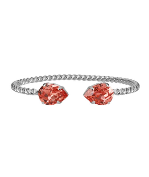 Mässingsarmband MINI DROP ROSE PEACH RHODIUM