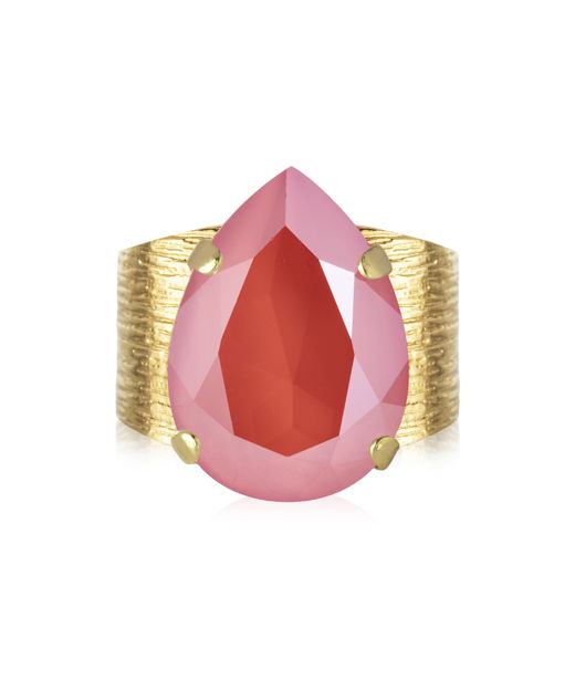 Mässingsring CLASSIC DROP LIGHT CORAL GOLD