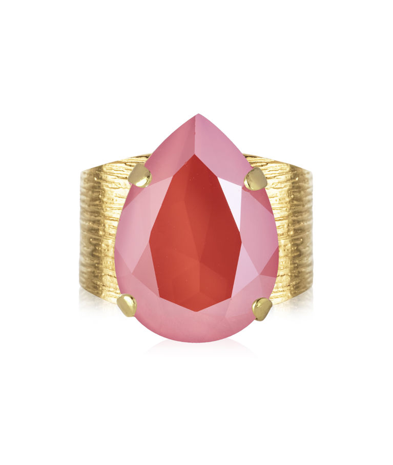 Mässingsring CLASSIC DROP LIGHT CORAL GOLD