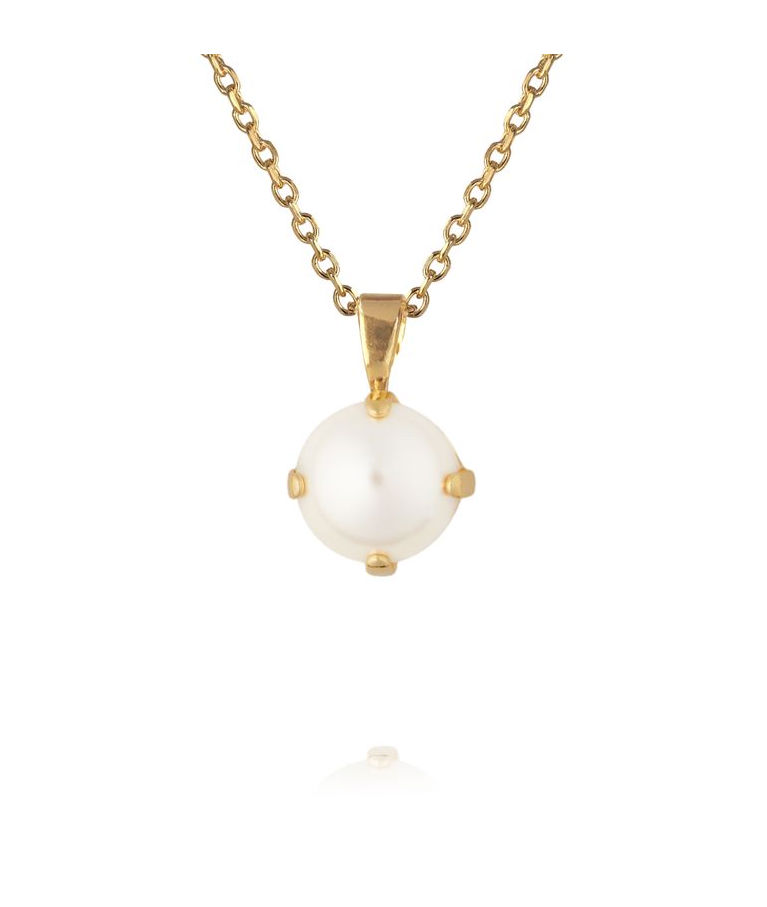 Mässingshalsband CLASSIC PETITE PEARL GOLD