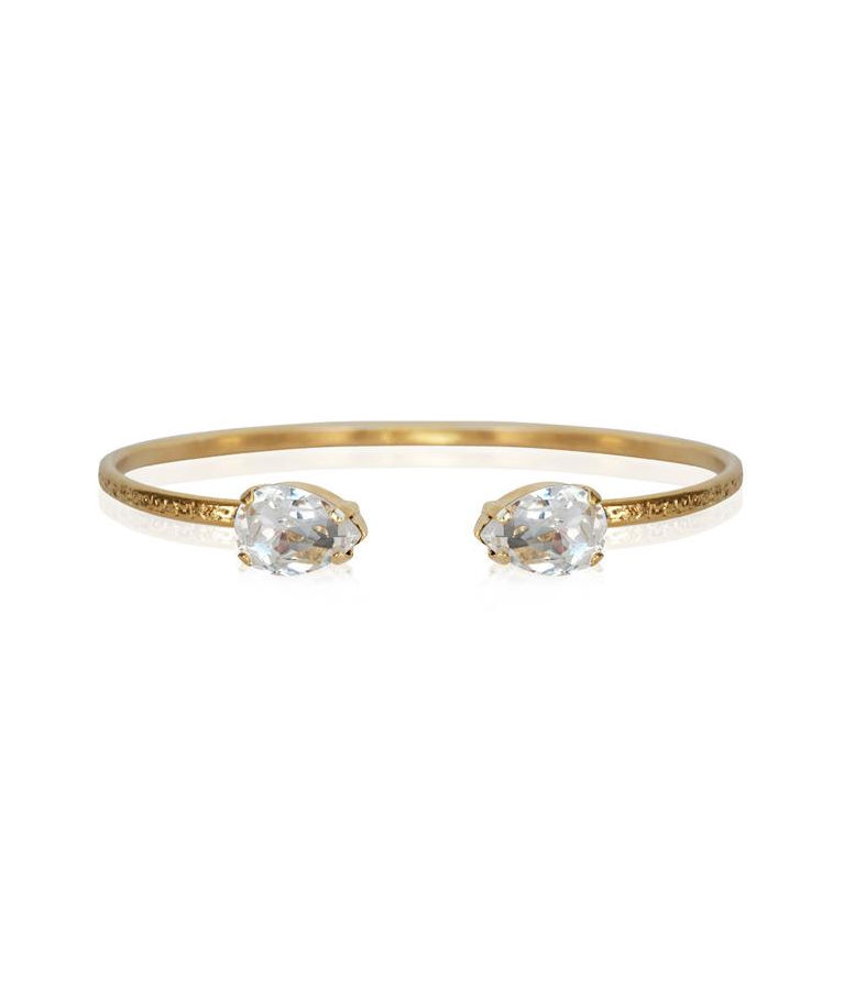 Mässingsarmband PETITE DROP CRYSTAL GOLD