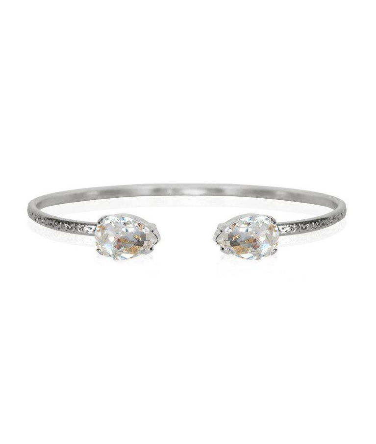 Mässingsarmband PETITE DROP CRYSTAL RHODIUM