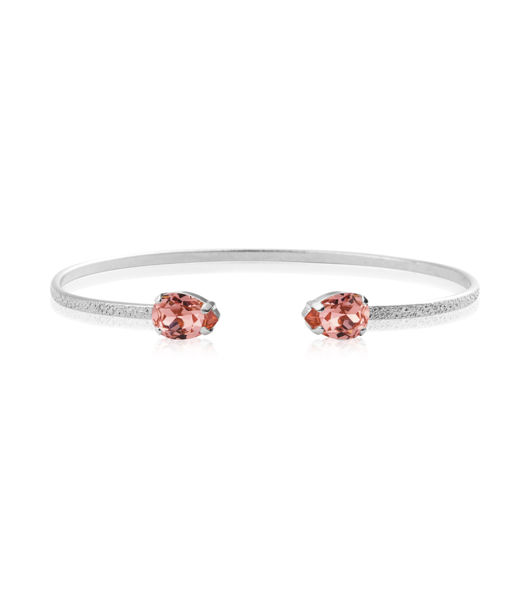 Mässingsarmband PETITE DROP ROSE PEACH RHODIUM