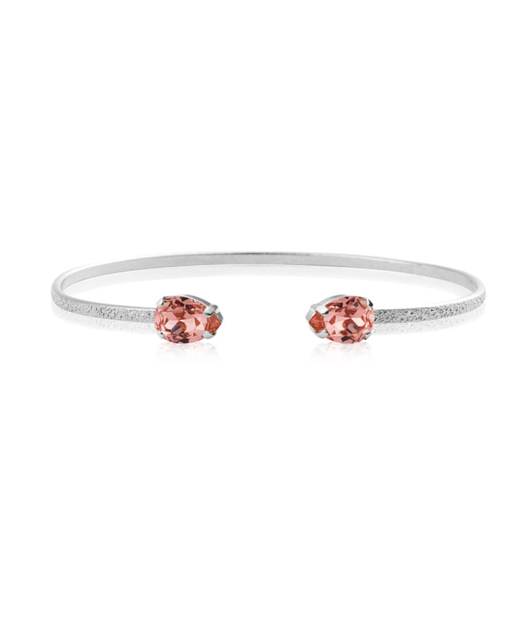 Mässingsarmband PETITE DROP ROSE PEACH RHODIUM