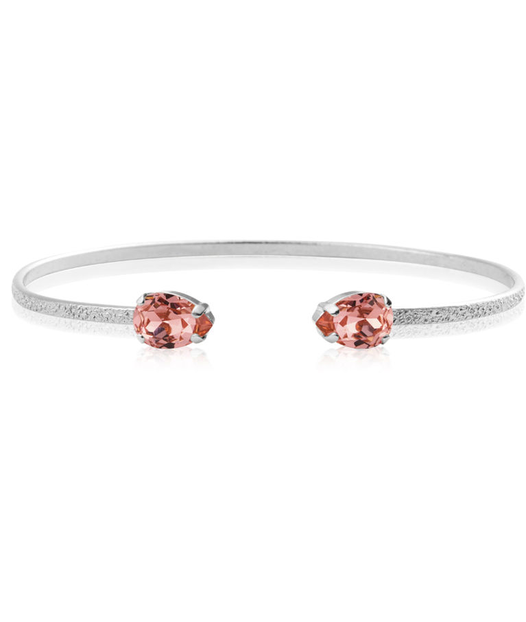 Mässingsarmband PETITE DROP ROSE PEACH RHODIUM