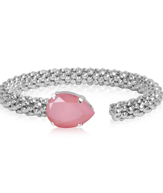 Mässingsarmband CLASSIC ROPE LIGHT CORAL RHODIUM